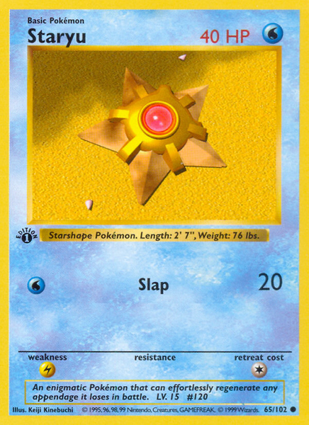 Staryu (65/102) [Base Set 1st Edition]