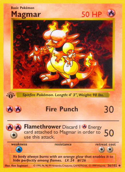 Magmar (36/102) [Base Set 1st Edition]
