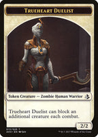 Zombie // Trueheart Duelist Double-sided Token [Amonkhet Tokens]