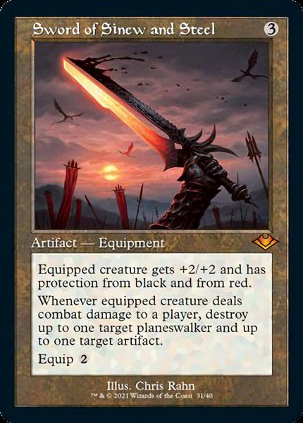 Sword of Sinew and Steel (Retro Etched Foil) [Modern Horizons]